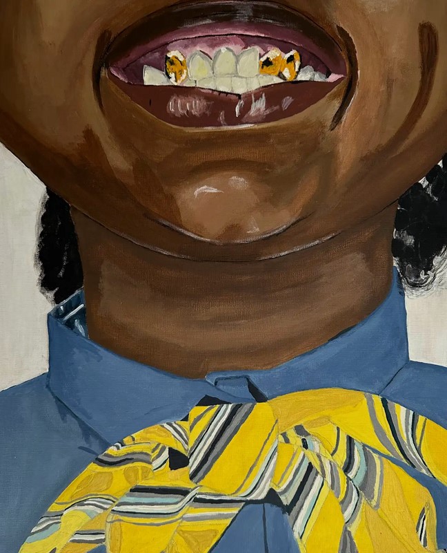 (Off)ice, 2024, Acrylic on canvas panel.